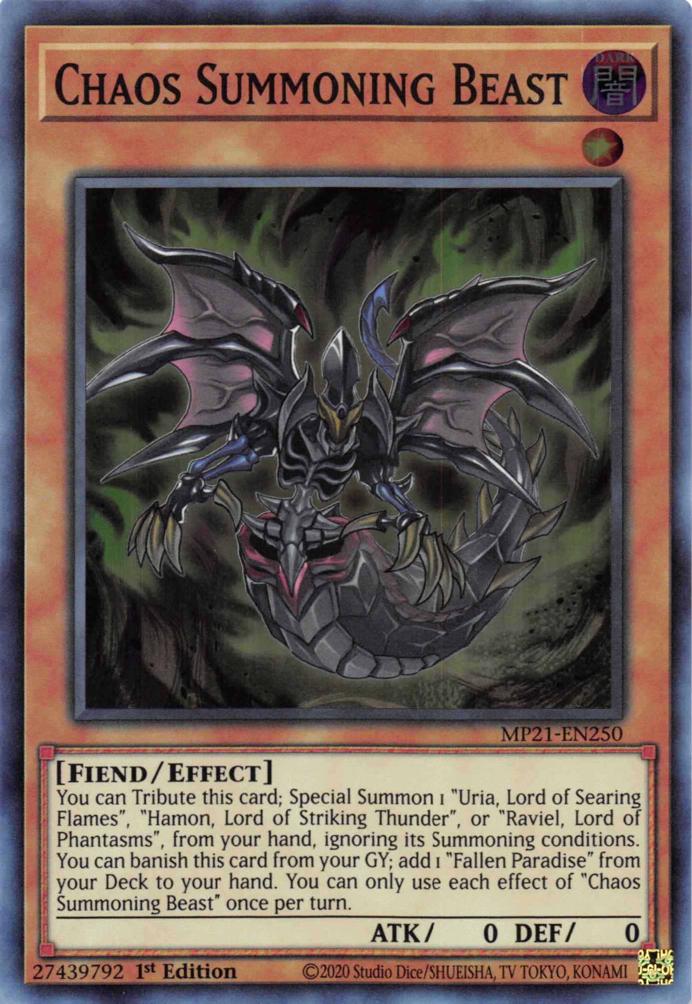 Chaos Summoning Beast [MP21-EN250] Super Rare | Gear Gaming Bentonville