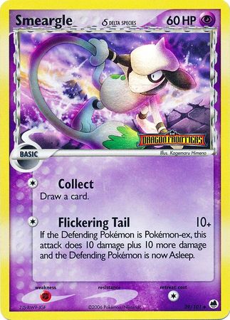 Smeargle (39/101) (Delta Species) (Stamped) [EX: Dragon Frontiers] | Gear Gaming Bentonville