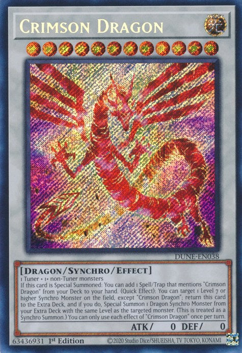 Crimson Dragon [DUNE-EN038] Secret Rare | Gear Gaming Bentonville