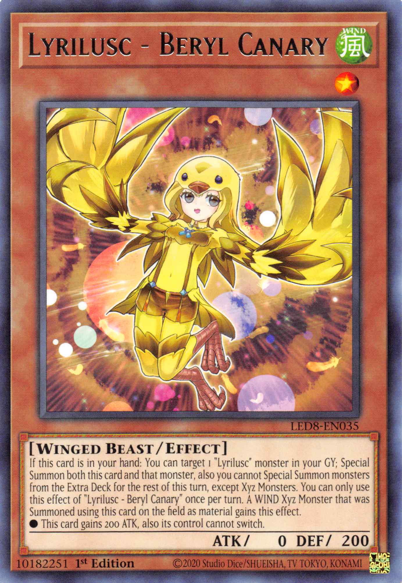 Lyrilusc - Beryl Canary [LED8-EN035] Rare | Gear Gaming Bentonville