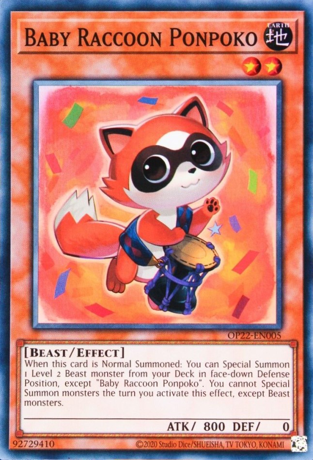 Baby Raccoon Ponpoko [OP22-EN005] Super Rare | Gear Gaming Bentonville