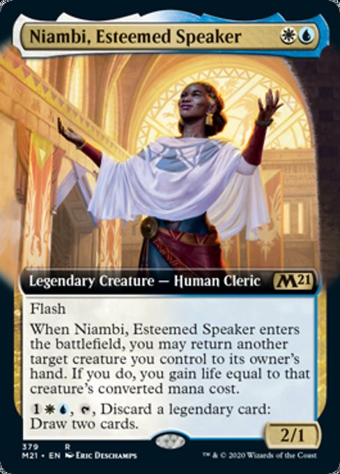 Niambi, Esteemed Speaker (Extended Art) [Core Set 2021] | Gear Gaming Bentonville