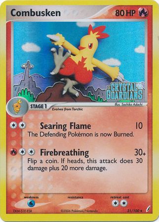 Combusken (31/100) (Stamped) [EX: Crystal Guardians] | Gear Gaming Bentonville