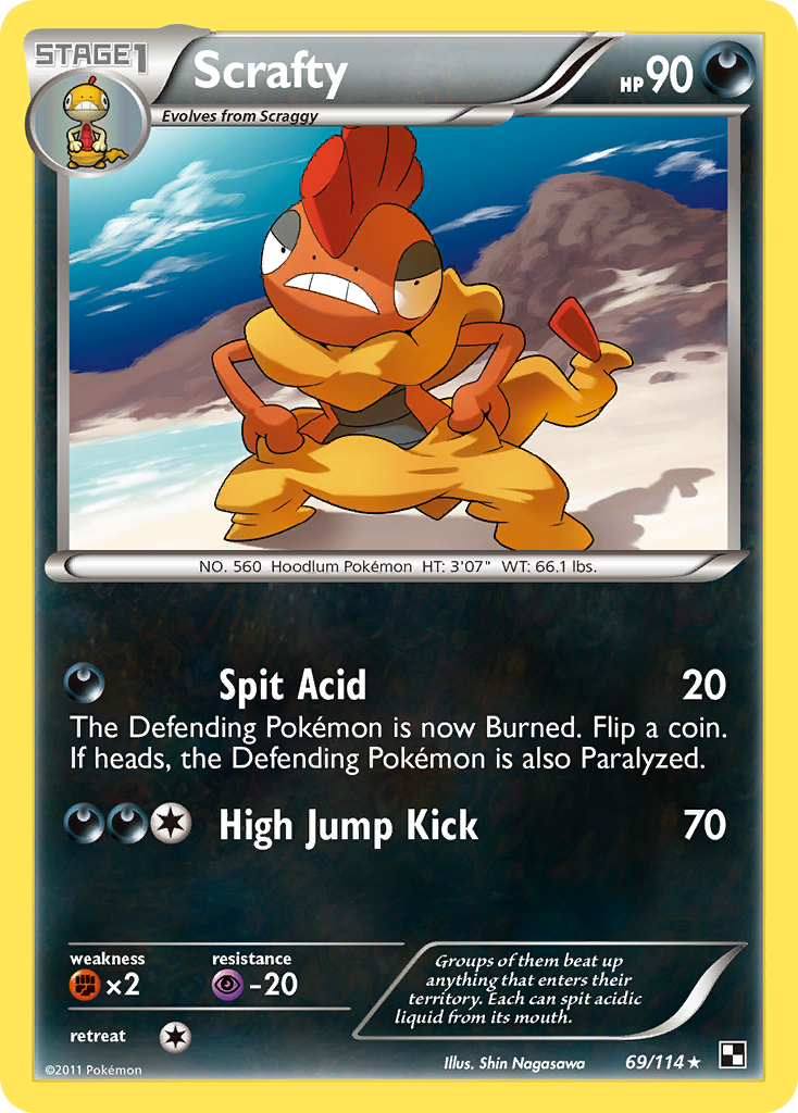 Scrafty (69/114) [Black & White: Base Set] | Gear Gaming Bentonville