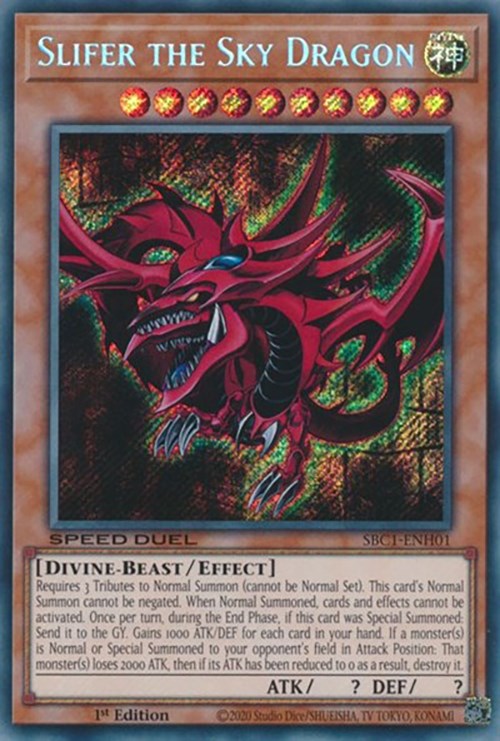 Slifer the Sky Dragon [SBC1-ENH01] Secret Rare | Gear Gaming Bentonville