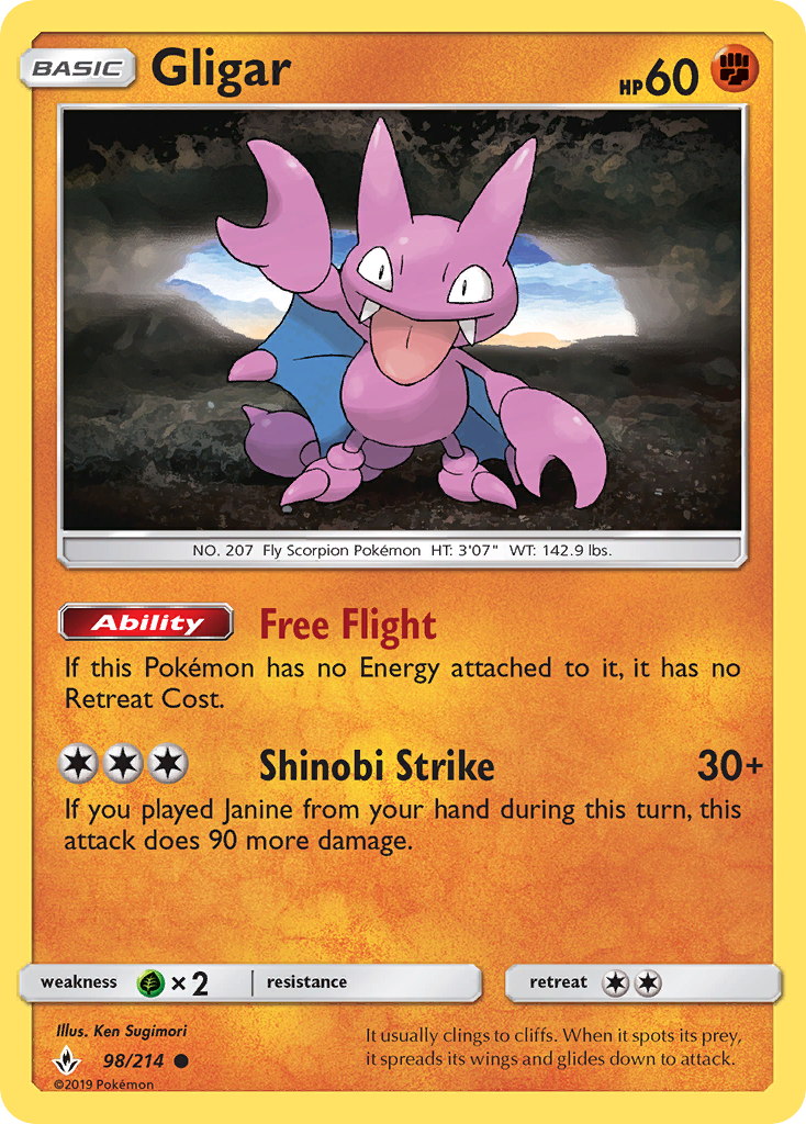 Gligar (98/214) [Sun & Moon: Unbroken Bonds] | Gear Gaming Bentonville