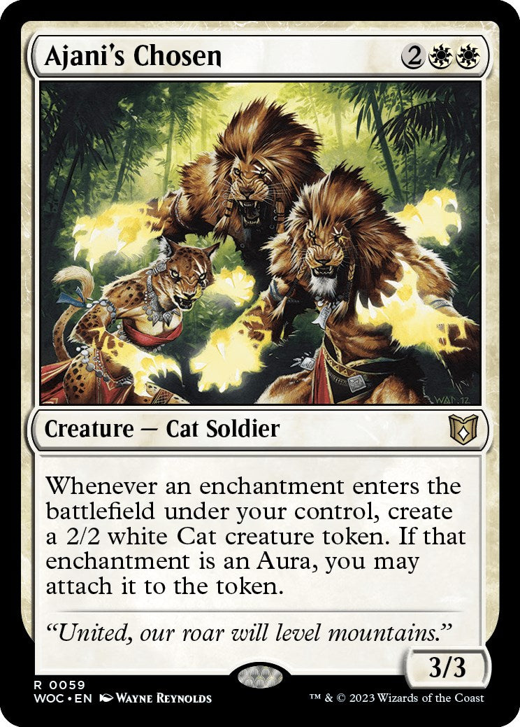 Ajani's Chosen [Wilds of Eldraine Commander] | Gear Gaming Bentonville