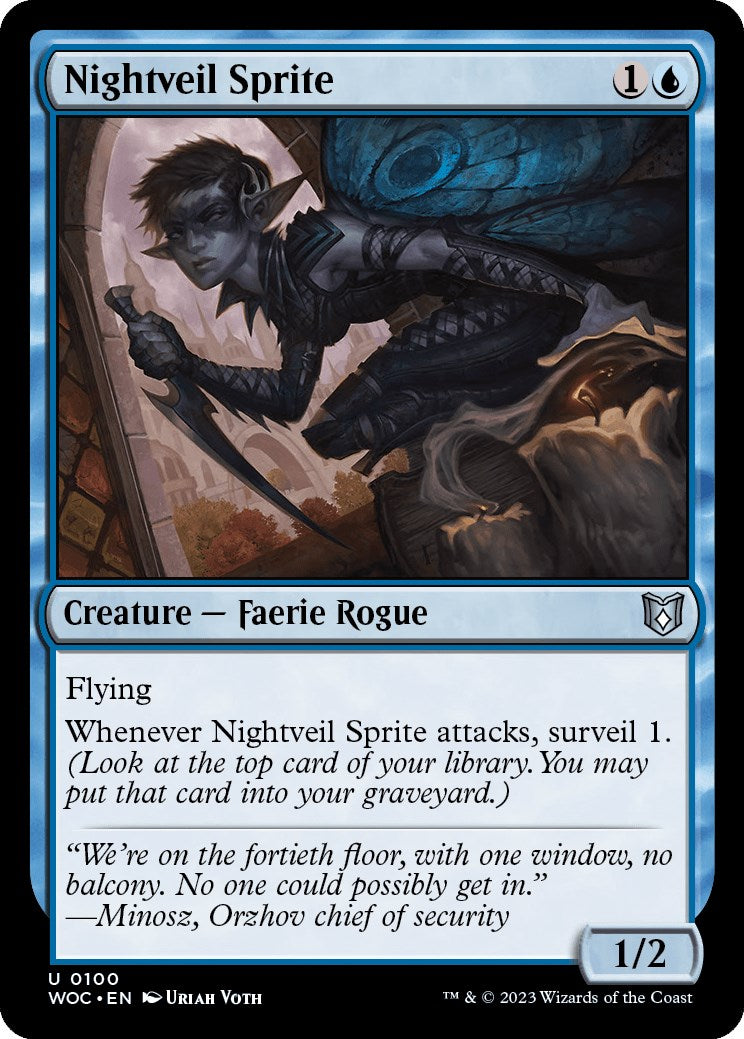 Nightveil Sprite [Wilds of Eldraine Commander] | Gear Gaming Bentonville