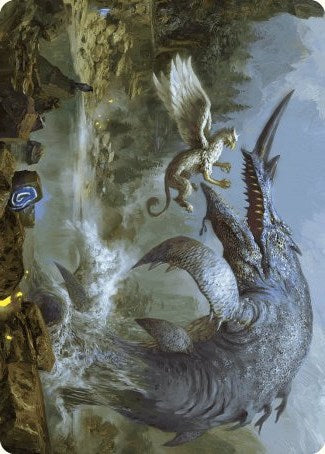 Horned Loch-Whale Art Card [Wilds of Eldraine Art Series] | Gear Gaming Bentonville