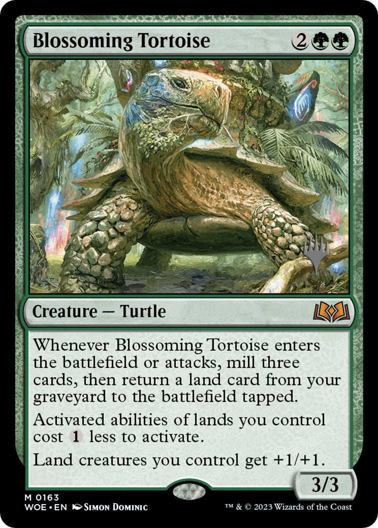 Blossoming Tortoise (Promo Pack) [Wilds of Eldraine Promos] | Gear Gaming Bentonville