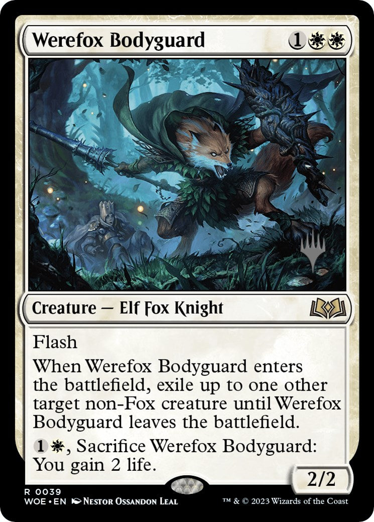 Werefox Bodyguard (Promo Pack) [Wilds of Eldraine Promos] | Gear Gaming Bentonville