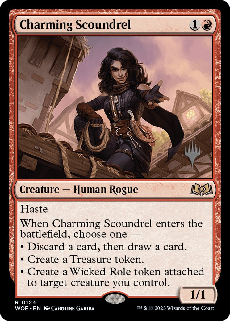 Charming Scoundrel (Promo Pack) [Wilds of Eldraine Promos] | Gear Gaming Bentonville