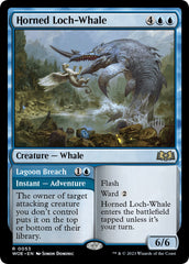 Horned Loch-Whale // Lagoon Breach (Promo Pack) [Wilds of Eldraine Promos] | Gear Gaming Bentonville