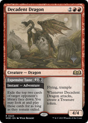 Decadent Dragon // Expensive Taste (Promo Pack) [Wilds of Eldraine Promos] | Gear Gaming Bentonville