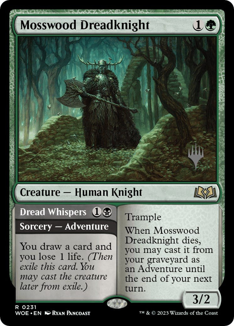 Mosswood Dreadknight // Dread Whispers (Promo Pack) [Wilds of Eldraine Promos] | Gear Gaming Bentonville