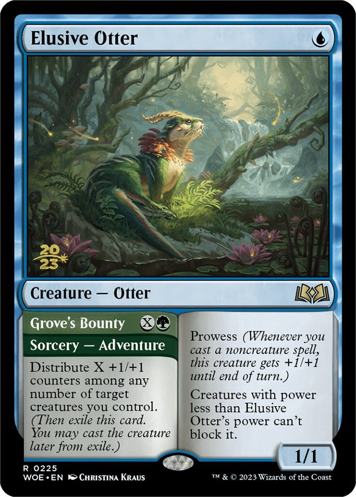 Elusive Otter // Grove's Bounty [Wilds of Eldraine Prerelease Promos] | Gear Gaming Bentonville