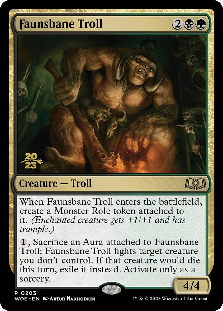 Faunsbane Troll [Wilds of Eldraine Prerelease Promos] | Gear Gaming Bentonville