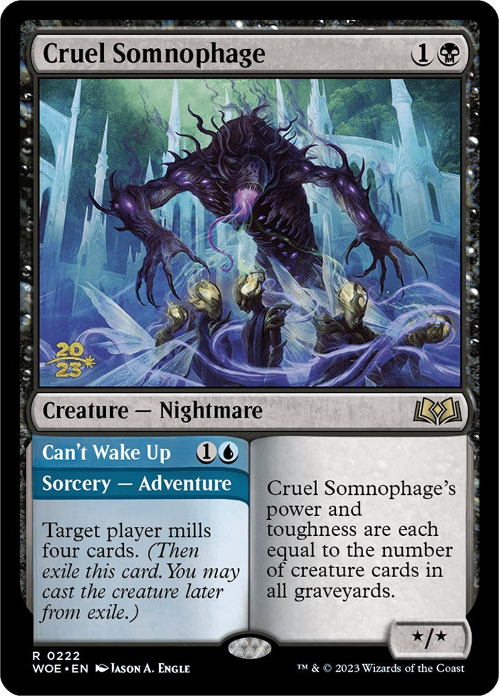 Cruel Somnophage // Can't Wake Up (Promo Pack) [Wilds of Eldraine Promos] | Gear Gaming Bentonville