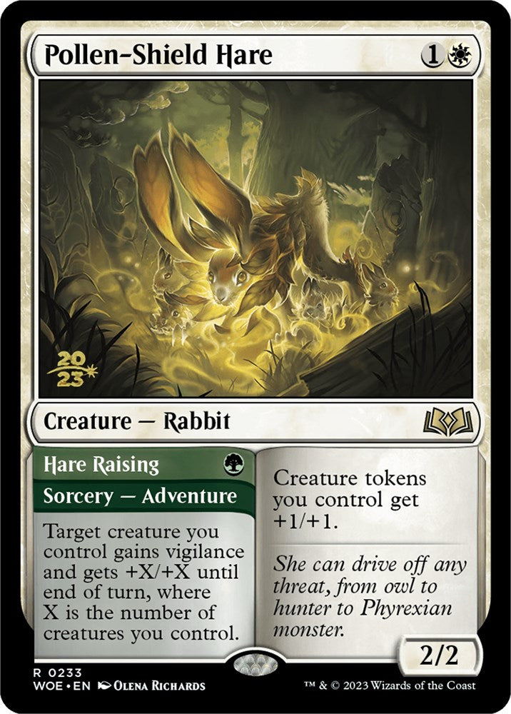 Pollen-Shield Hare // Hare Raising (Promo Pack) [Wilds of Eldraine Promos] | Gear Gaming Bentonville