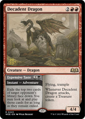 Decadent Dragon // Expensive Taste (Promo Pack) [Wilds of Eldraine Promos] | Gear Gaming Bentonville