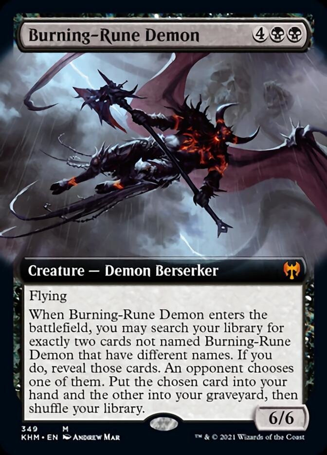 Burning-Rune Demon (Extended Art) [Kaldheim] | Gear Gaming Bentonville