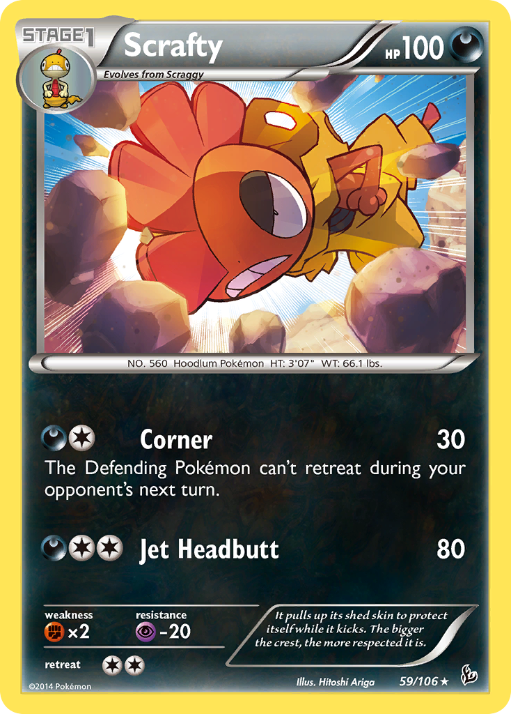 Scrafty (59/106) [XY: Flashfire] | Gear Gaming Bentonville