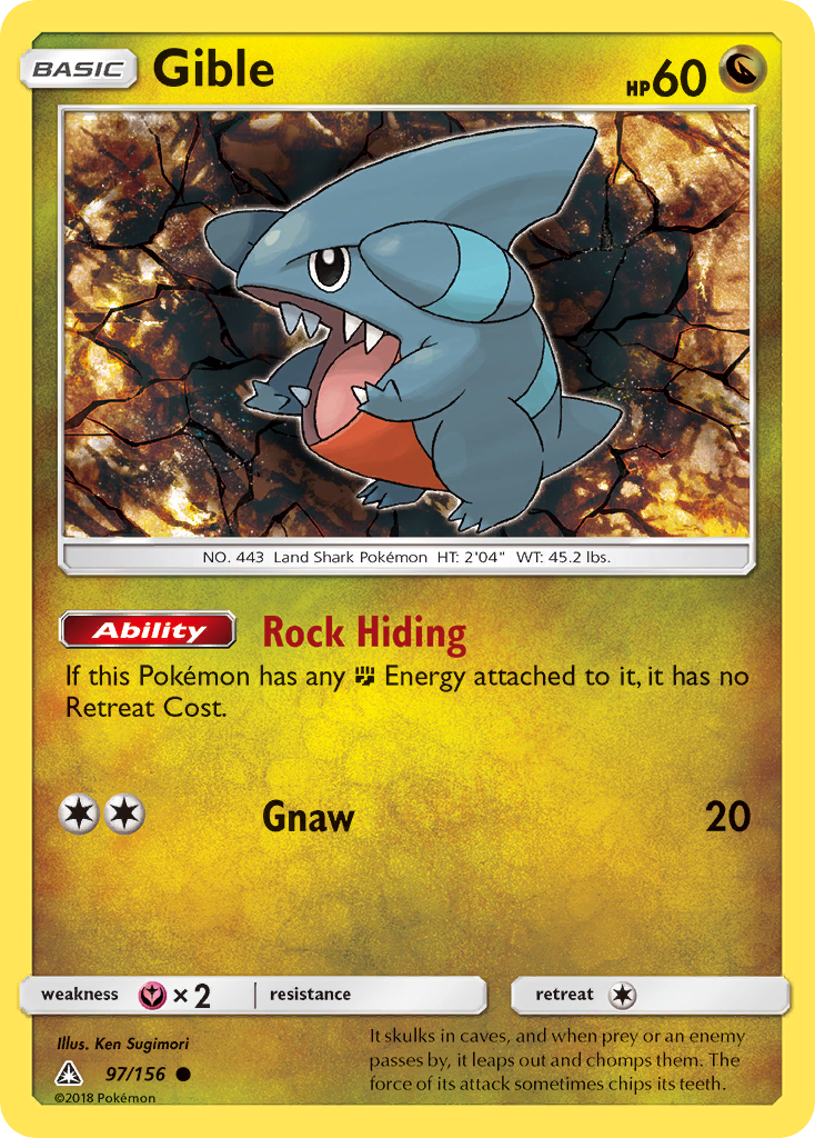 Gible (97/156) [Sun & Moon: Ultra Prism] | Gear Gaming Bentonville