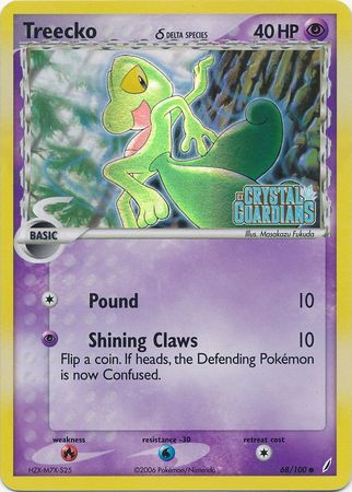 Treecko (68/100) (Delta Species) (Stamped) [EX: Crystal Guardians] | Gear Gaming Bentonville