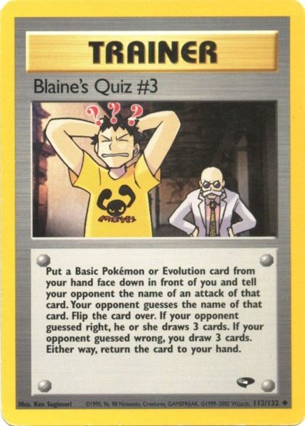 Blaine's Quiz #3 (112/132) [Gym Challenge Unlimited] | Gear Gaming Bentonville