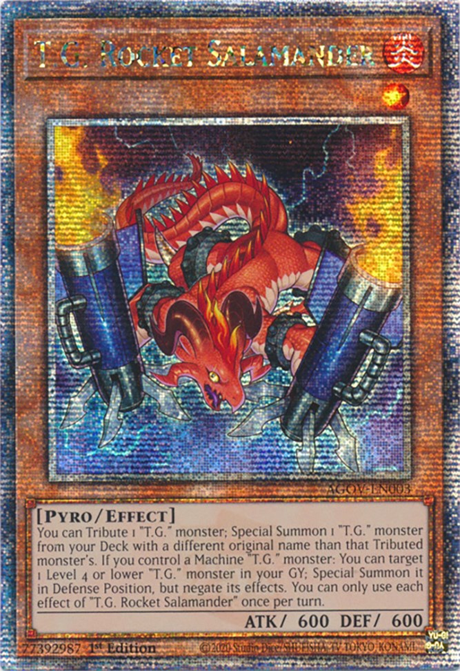 T.G. Rocket Salamander (Quarter Century Secret Rare) [AGOV-EN003] Quarter Century Secret Rare | Gear Gaming Bentonville