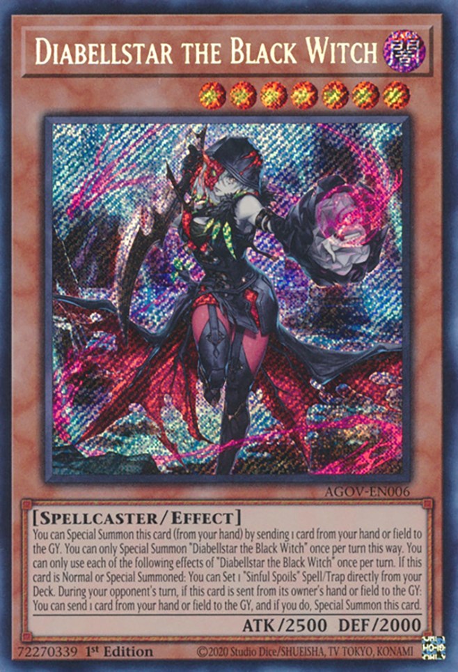 Diabellstar the Black Witch [AGOV-EN006] Secret Rare | Gear Gaming Bentonville