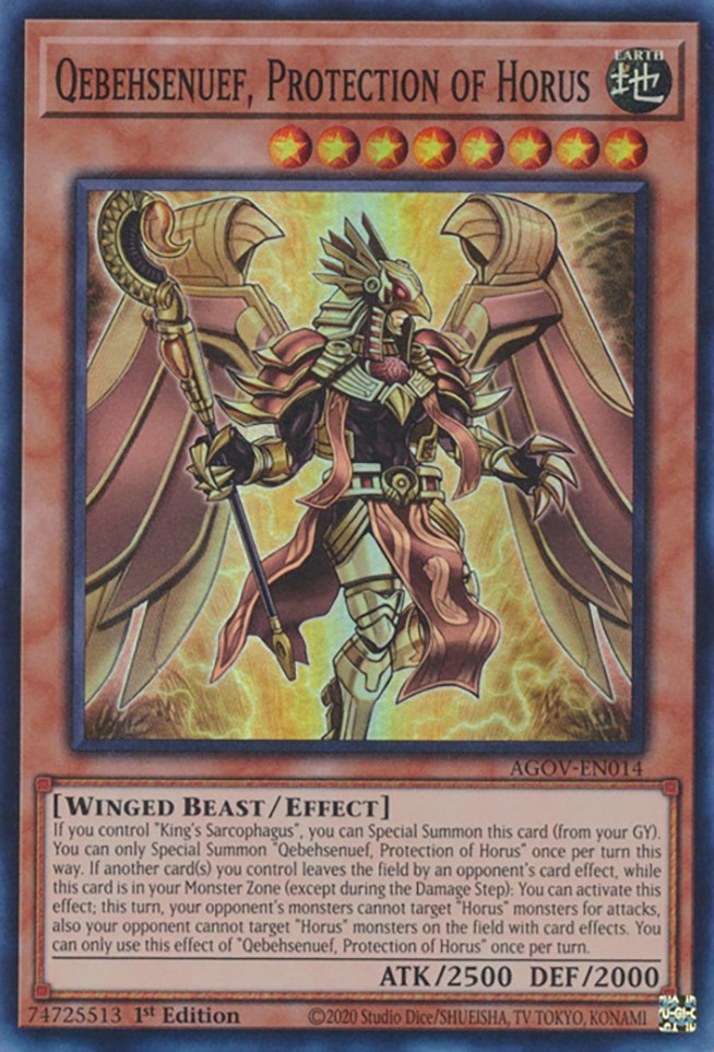 Qebehsenuef, Protection of Horus [AGOV-EN014] Super Rare | Gear Gaming Bentonville