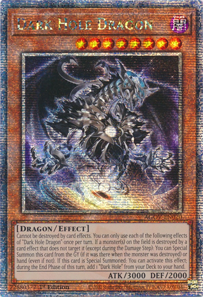 Dark Hole Dragon (Quarter Century Secret Rare) [AGOV-EN020] Quarter Century Secret Rare | Gear Gaming Bentonville