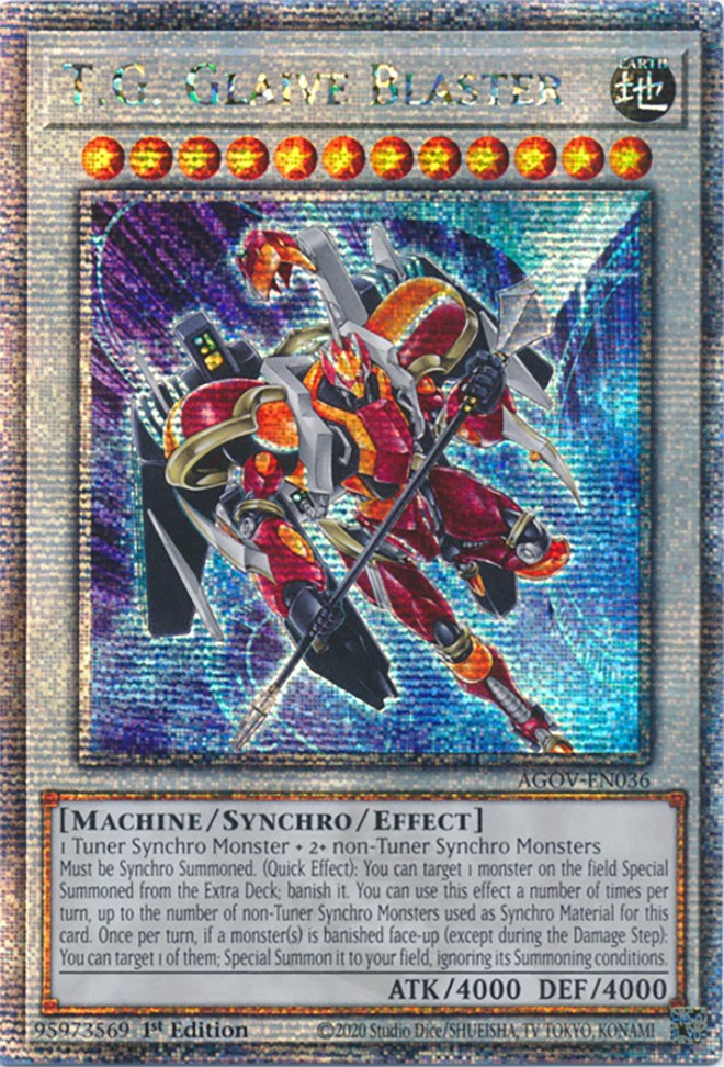 T.G. Glaive Blaster (Quarter Century Secret Rare) [AGOV-EN036] Quarter Century Secret Rare | Gear Gaming Bentonville