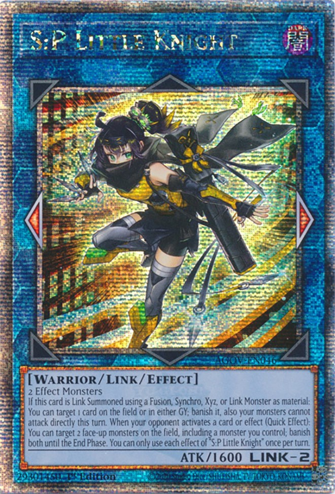 S:P Little Knight (Quarter Century Secret Rare) [AGOV-EN046] Quarter Century Secret Rare | Gear Gaming Bentonville