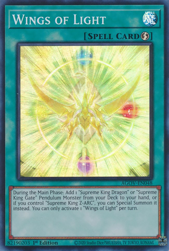 Wings of Light [AGOV-EN048] Super Rare | Gear Gaming Bentonville