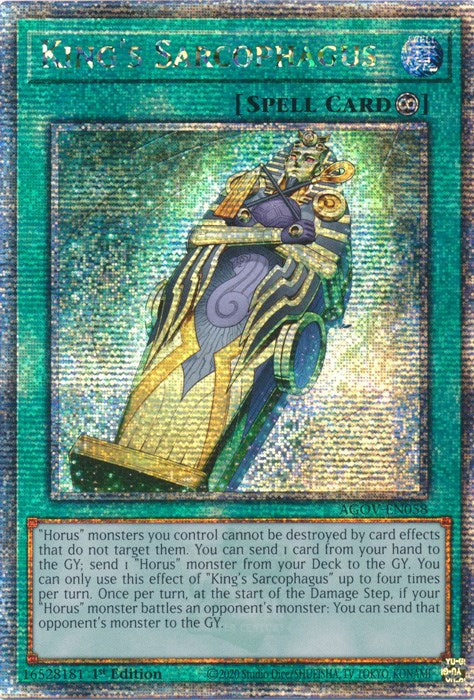 King's Sarcophagus (Quarter Century Secret Rare) [AGOV-EN058] Quarter Century Secret Rare | Gear Gaming Bentonville