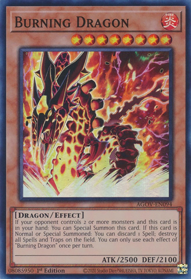 Burning Dragon [AGOV-EN094] Super Rare | Gear Gaming Bentonville