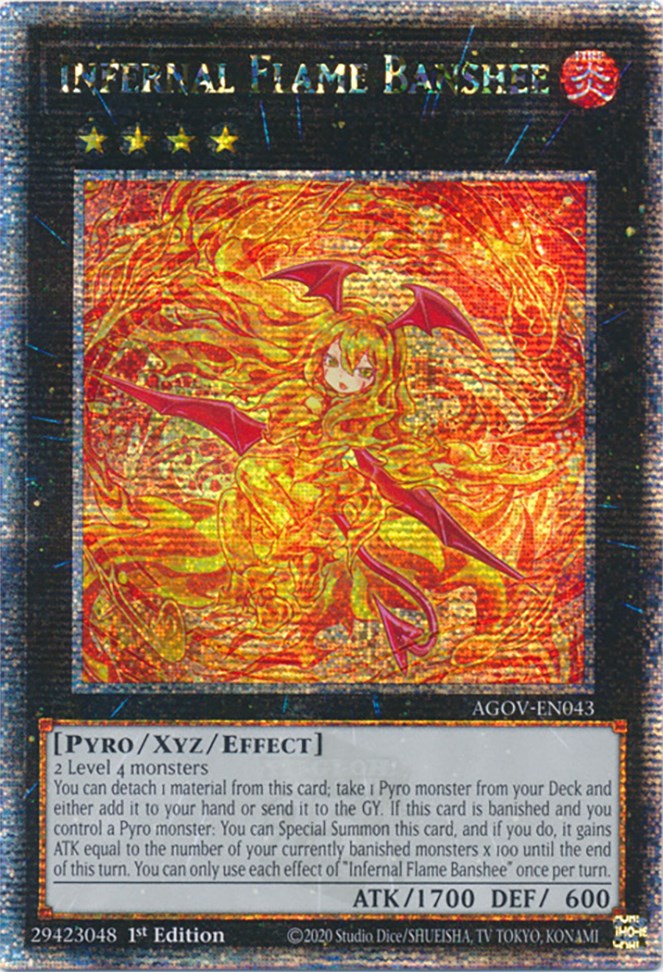 Infernal Flame Banshee (Quarter Century Secret Rare) [AGOV-EN043] Quarter Century Secret Rare | Gear Gaming Bentonville