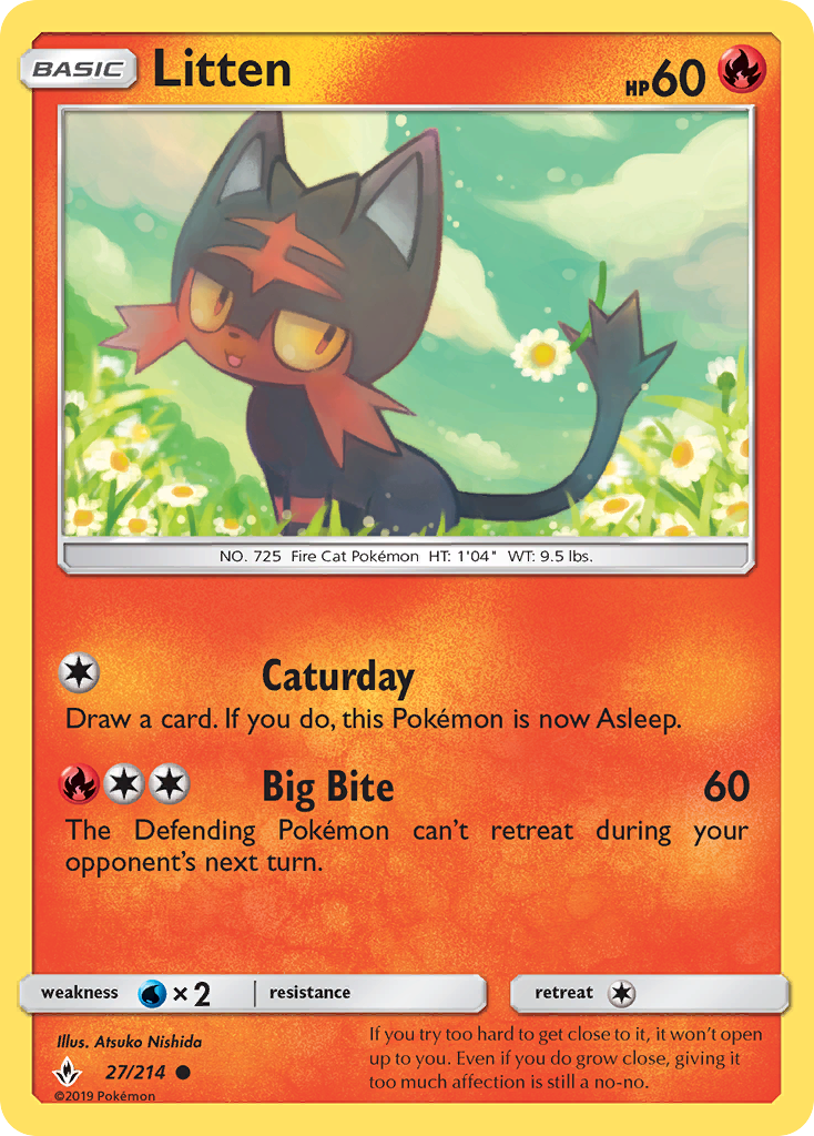 Litten (27/214) [Sun & Moon: Unbroken Bonds] | Gear Gaming Bentonville