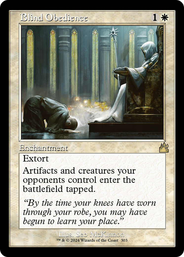 Blind Obedience (Retro Frame) [Ravnica Remastered] | Gear Gaming Bentonville