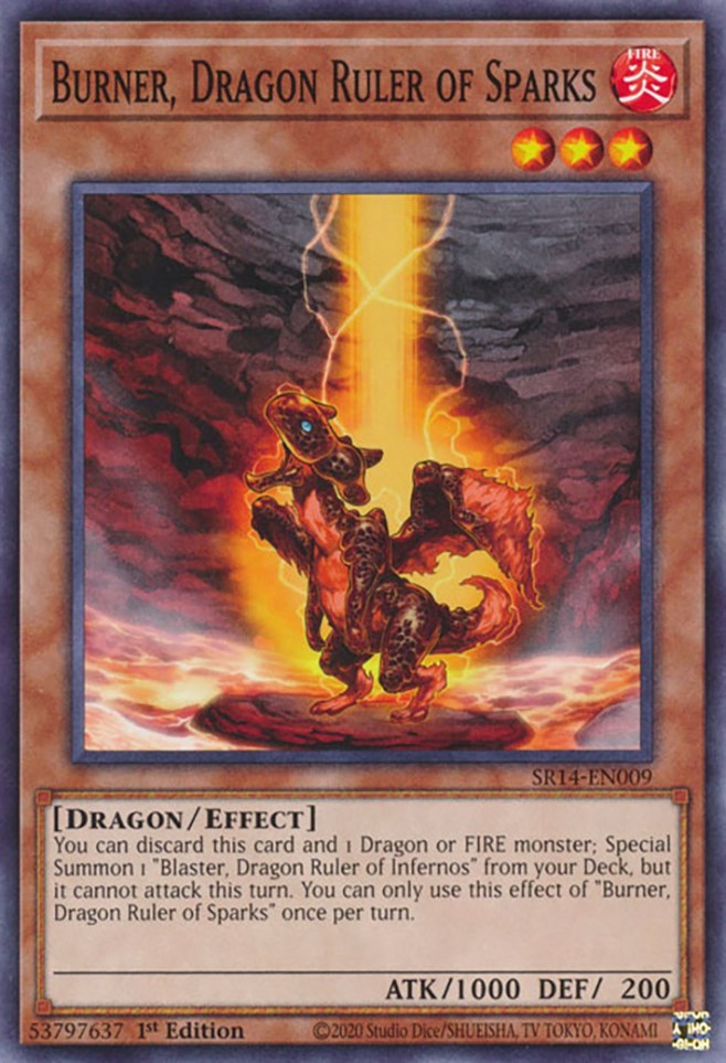 Burner, Dragon Ruler of Sparks [SR14-EN009] Common | Gear Gaming Bentonville