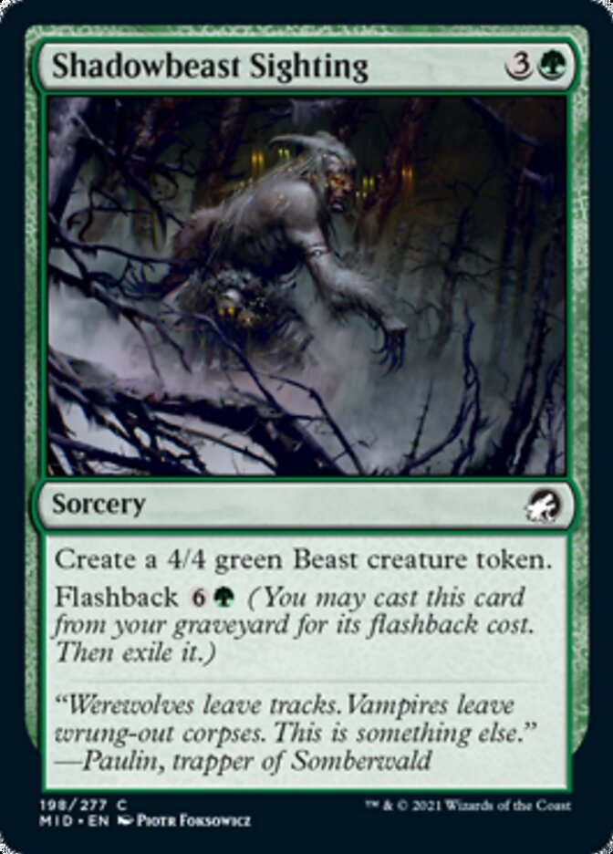 Shadowbeast Sighting [Innistrad: Midnight Hunt] | Gear Gaming Bentonville