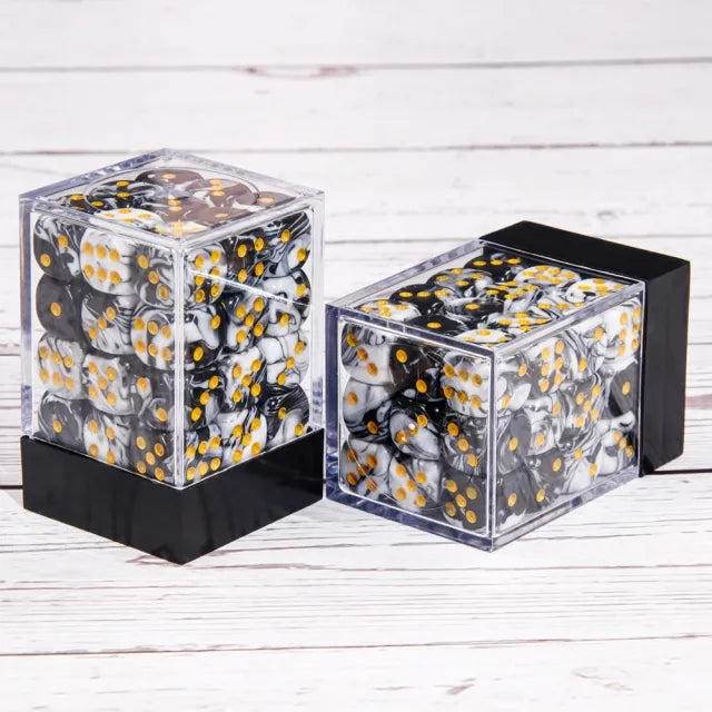 (White + Black) 12mm D6 block of 36 dice | Gear Gaming Bentonville