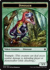 Dinosaur // Treasure (009) Double-sided Token [Ixalan Tokens] | Gear Gaming Bentonville