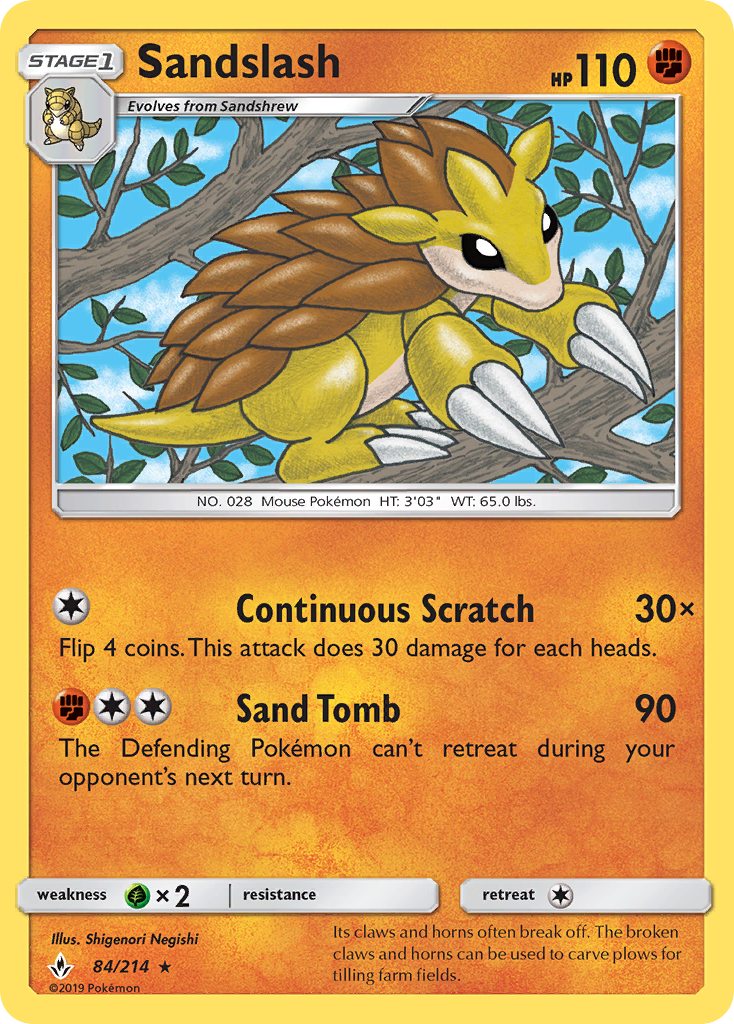 Sandslash (84/214) [Sun & Moon: Unbroken Bonds] | Gear Gaming Bentonville