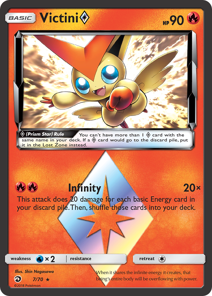 Victini (7/70) (Prism Star) [Sun & Moon: Dragon Majesty] | Gear Gaming Bentonville