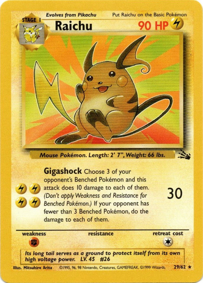 Raichu (29/62) [Fossil Unlimited] | Gear Gaming Bentonville