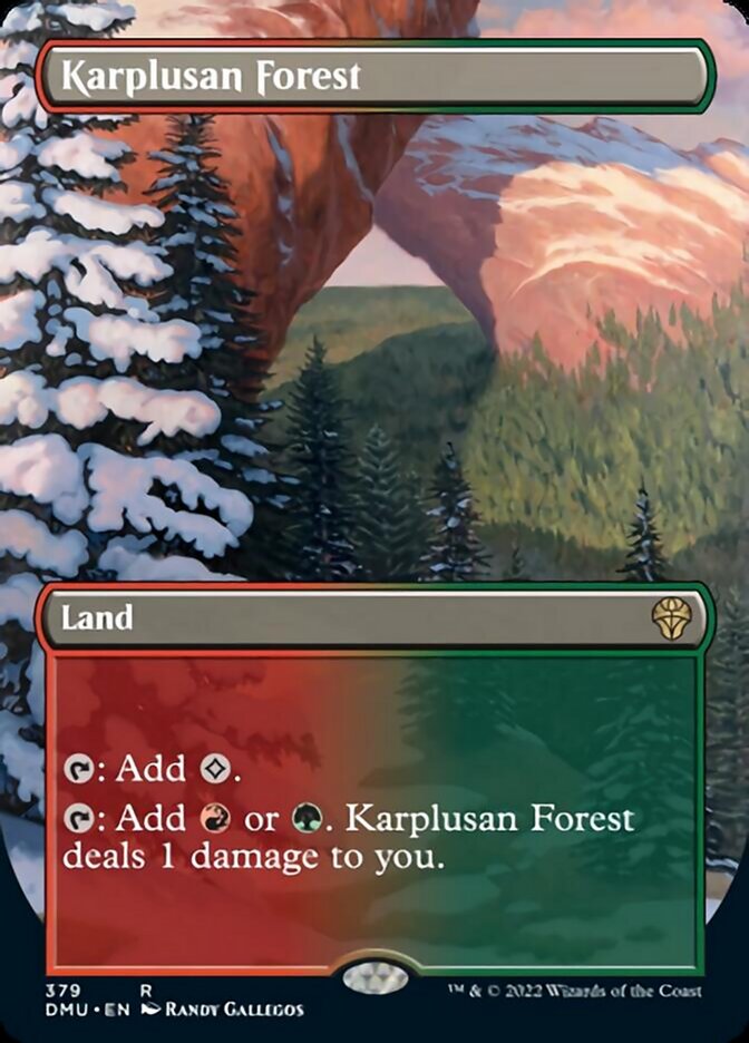 Karplusan Forest (Borderless Alternate Art) [Dominaria United] | Gear Gaming Bentonville