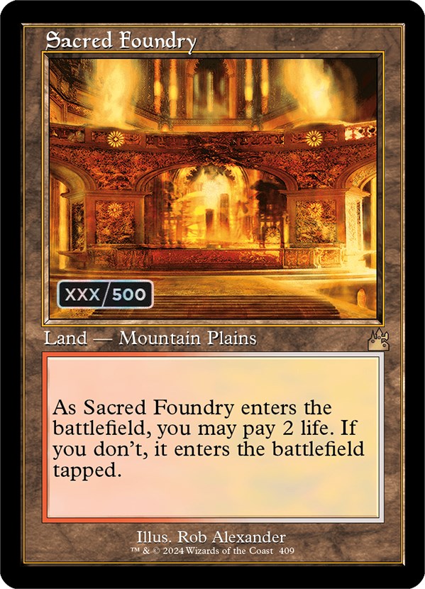 Sacred Foundry (Retro) (Serialized) [Ravnica Remastered] | Gear Gaming Bentonville